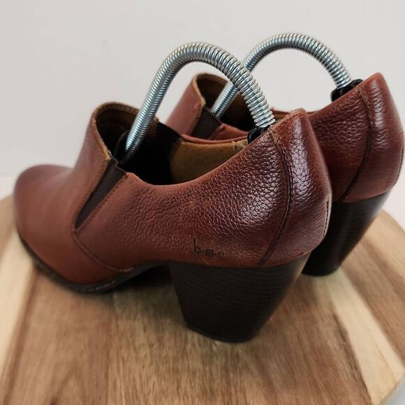 B.O.C. Born Concept Brown Pebble Leather Ankle Comfort Booties Wmns 9.5 - Picture 6 of 12